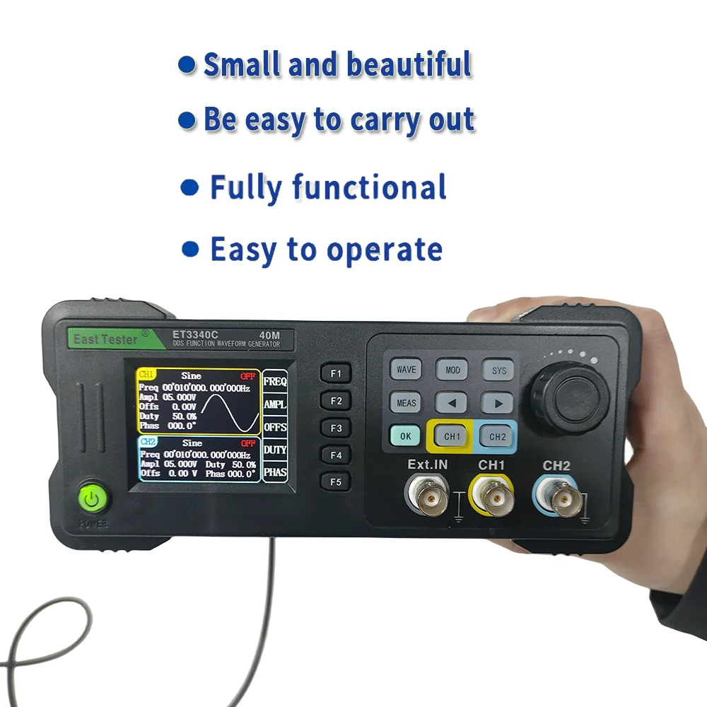 East Tester ET33C 20Mhz 40Mhz  - Dual Channel Arbitrary Waveform Function Generator 60Mhz ulasan dan harga