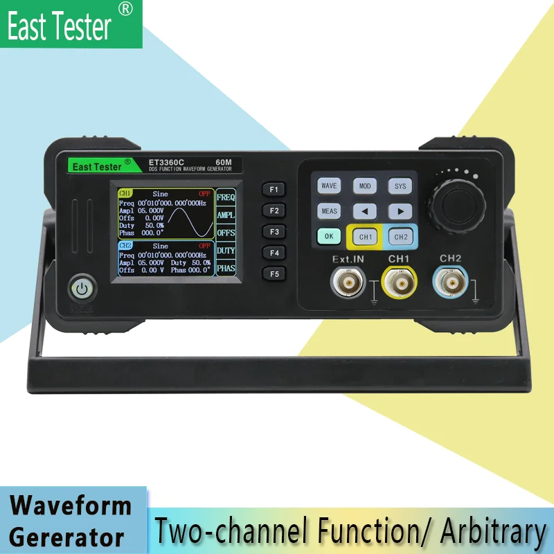 East Tester ET33C 20Mhz 40Mhz  - Dual Channel Arbitrary Waveform Function Generator 60Mhz ulasan dan harga