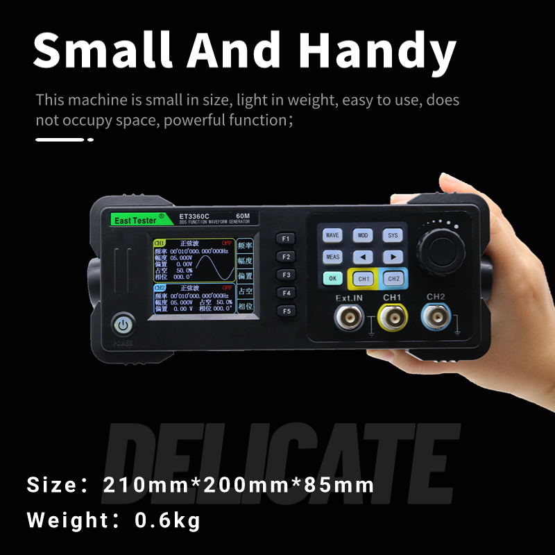 East Tester Mini Dual Channel  - Dual Channel Arbitrary Waveform Function Generator 60Mhz ulasan dan harga